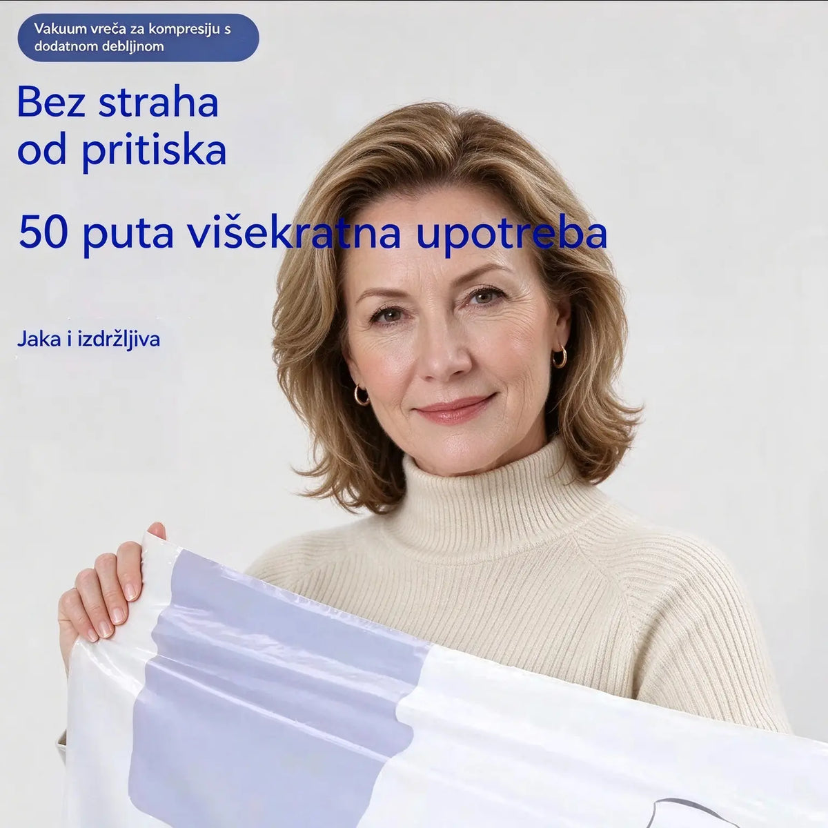 🧳【5 komada 59 KM】💨Velika kompresijska vakuumska vreća: ne treba pumpa, hermetička i savršena za uštedu prostora u koferima i kod kuće✈️
