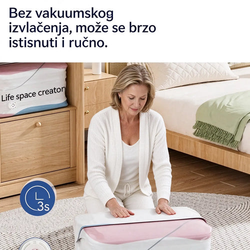 👕📦【5 komada 54 KM】Kompresijske vreće za skladištenje odjeće; nije potreban vakuum; ojačana konstrukcija.