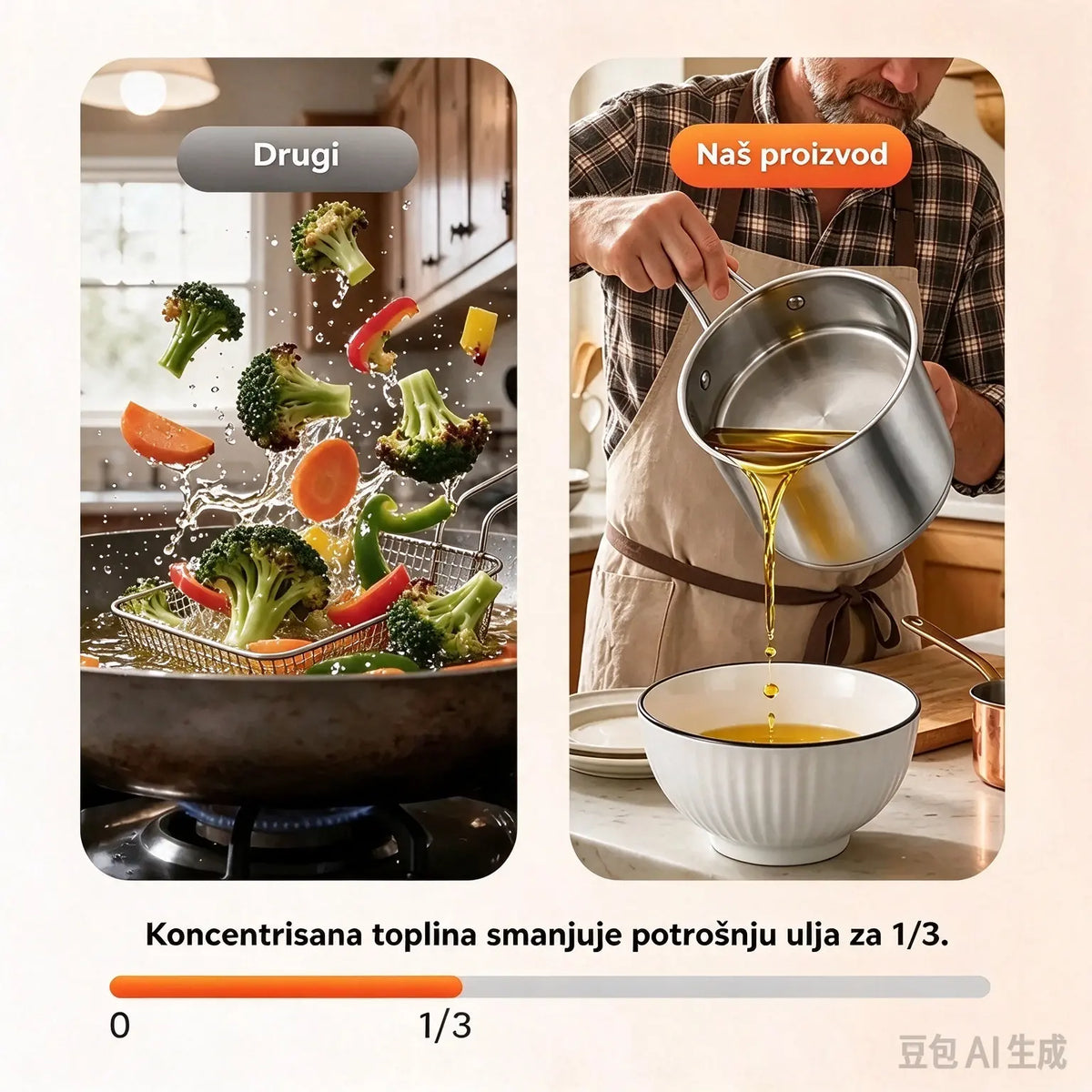 🔥【Privremeni popust od 50%】🎁 Multifunkcionalna friteza od nehrđajućeg čelika 304